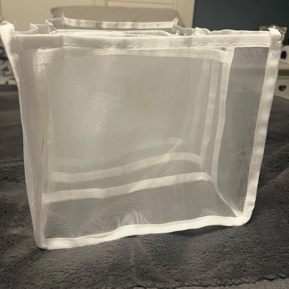Deep White Mesh Storage Organizer